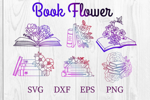 Book Flower Svg SVG dadan_pm 
