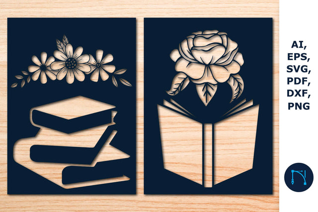 Book Greeting Card Cutting SVG Bundle SVG MD JOYNAL ABDIN 