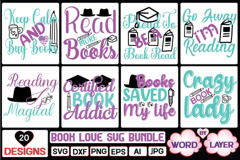 book love svg bundle SVG Cut File SVG Studio Innate 