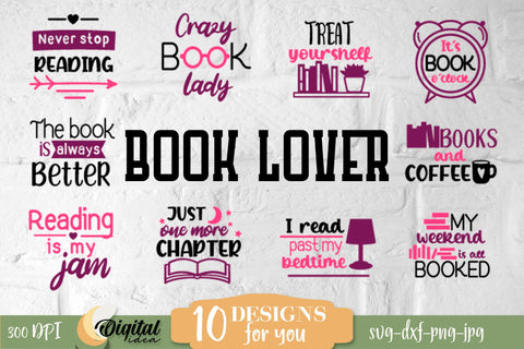 Book Lover beautiful Keychains | Book Lover Quotes | Enjoy Reading SVG Evgenyia Guschina 