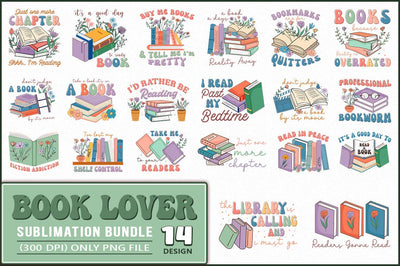 Book Lover PNG Sublimation Bundle SVG Shetara Begum 