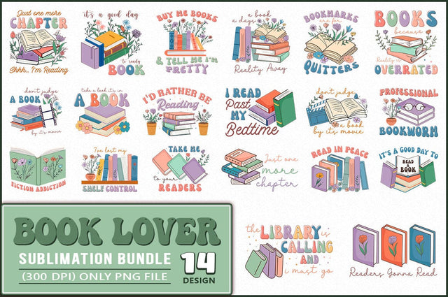Book Lover PNG Sublimation Bundle SVG Shetara Begum 