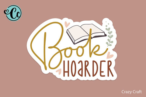 Book Lover Printable Sticker Bundle, Book sticker bundle SVG Crazy Craft 