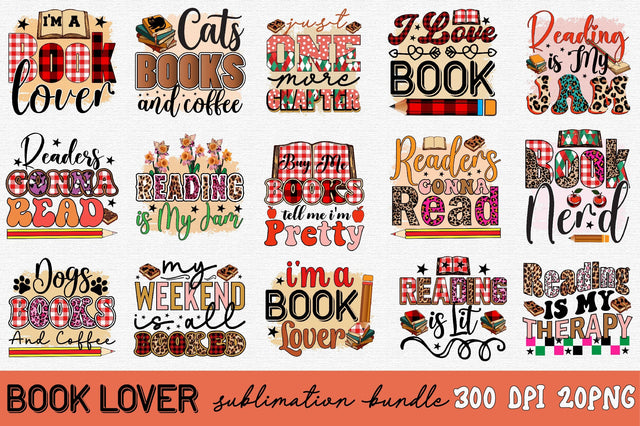 Book Lover Sublimation Bundle Sublimation SVGArt 