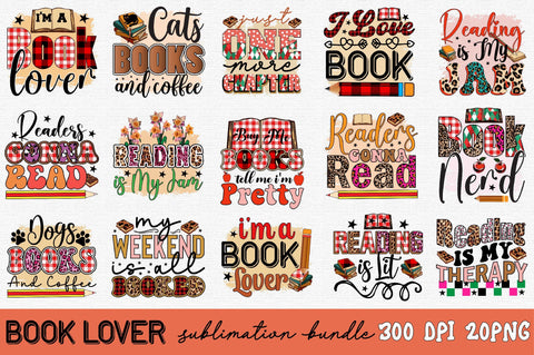 Book Lover Sublimation Bundle Sublimation SVGArt 
