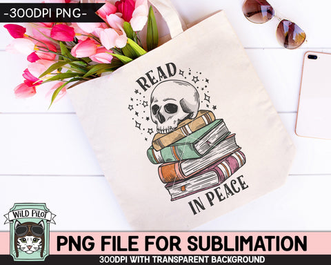 Book Lover SUBLIMATION design PNG file, Read in Peace Sublimation, Love to Read PNG, Skull Books PNG, Book Shelf Skull png file, Bibliophile png Sublimation Wild Pilot 