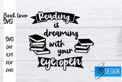 Book Lover SVG | Book Lover Quotes SVG | Reading SVG Design SVG Fly Design 