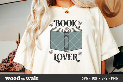 Book Lover SVG | Bookish PNG | Boho Book Design SVG Wood And Walt 