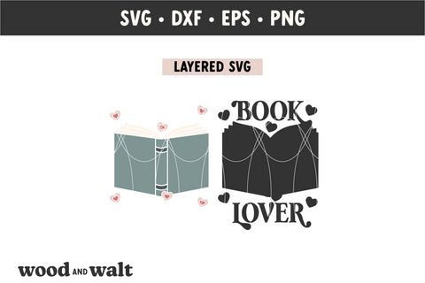 Book Lover SVG | Bookish PNG | Boho Book Design SVG Wood And Walt 