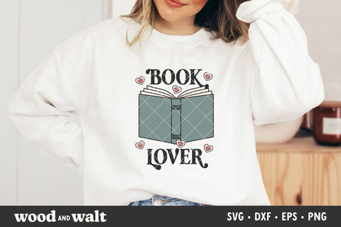 Book Lover SVG | Bookish PNG | Boho Book Design SVG Wood And Walt 