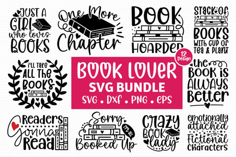 Book Lover SVG Bundle SVG md faruk hossain 