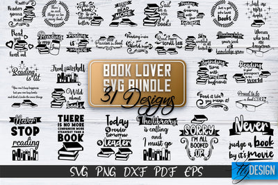 Book Lover SVG | Funny Quotes SVG | Reading SVG Bundle v.2 SVG Fly Design 
