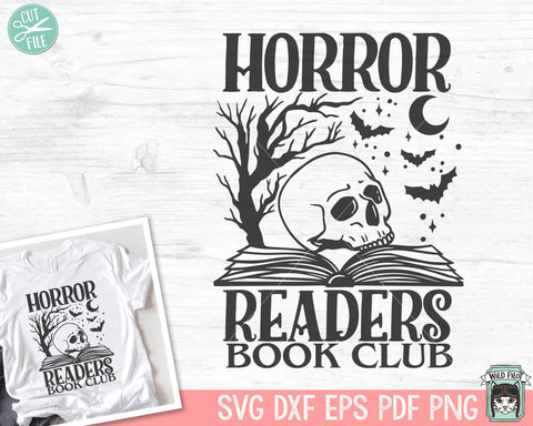 Book Lover SVG, Skull SVG, Halloween Books SVG, Books svg, Horror svg, Book Club svg, Reading svg, Librarian svg, Teacher svg, Library svg SVG Wild Pilot 