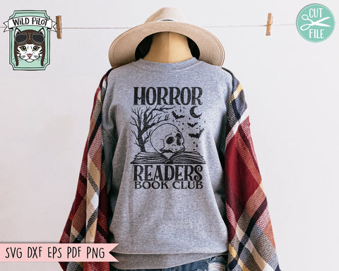 Book Lover SVG, Skull SVG, Halloween Books SVG, Books svg, Horror svg, Book Club svg, Reading svg, Librarian svg, Teacher svg, Library svg SVG Wild Pilot 
