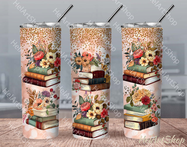 Book Lover Tumbler PNG Sublimation, Skinny Tumbler PNG Sublimation _HelArtShop_ 