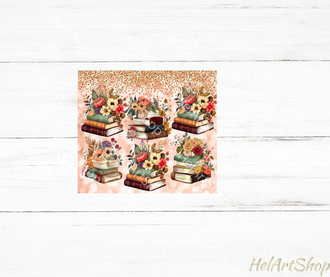 Book Lover Tumbler PNG Sublimation, Skinny Tumbler PNG Sublimation _HelArtShop_ 