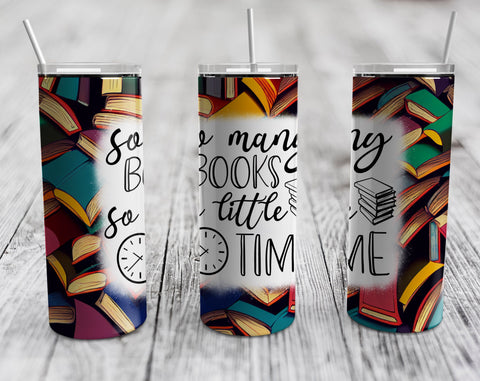 Book Lover Tumbler Wraps Bundle, 20 Oz Skinny Tumbler Reading Sublimation Designs, Book Lover Tumbler Sublimation PNG, 10 Designs Sublimation HappyDesignStudio 