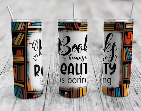 Book Lover Tumbler Wraps Bundle, 20 Oz Skinny Tumbler Reading Sublimation Designs, Book Lover Tumbler Sublimation PNG, 10 Designs Sublimation HappyDesignStudio 