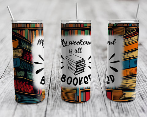 Book Lover Tumbler Wraps Bundle, 20 Oz Skinny Tumbler Reading Sublimation Designs, Book Lover Tumbler Sublimation PNG, 10 Designs Sublimation HappyDesignStudio 