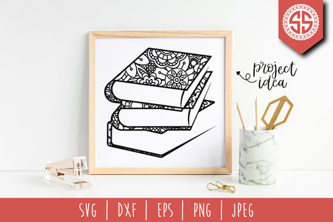 Book Mandala Zentangle SVG SavoringSurprises 