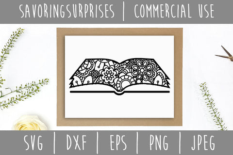 Book Mandala Zentangle SVG SavoringSurprises 