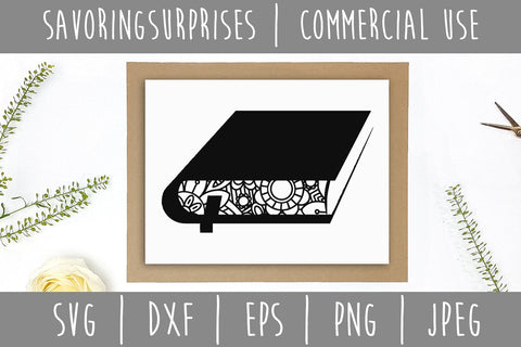 Book Mandala Zentangle SVG SavoringSurprises 
