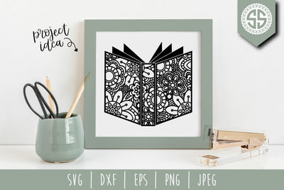 Book Mandala Zentangle SVG SavoringSurprises 