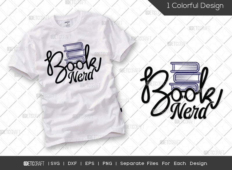 Book Nerd SVG Cut File | Book Lover Svg | Bookworm Svg | Librarian Svg ...