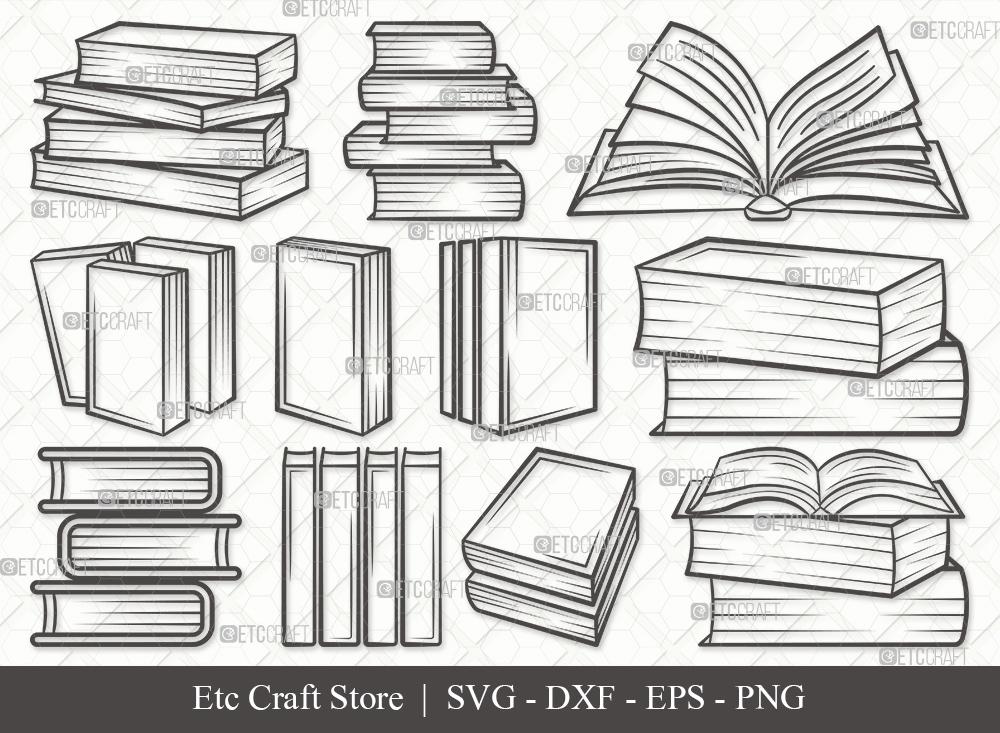 Open Book Sketch Style SVG Cut file by Creative Fabrica Crafts