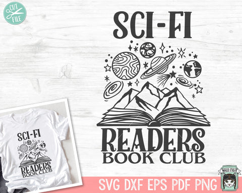 Book SVG, Reading SVG, Sci Fi SVG, Solar System svg, Planets svg, Book Lover svg, Mystical svg, Book Club svg, Librarian svg, Library svg SVG Wild Pilot 