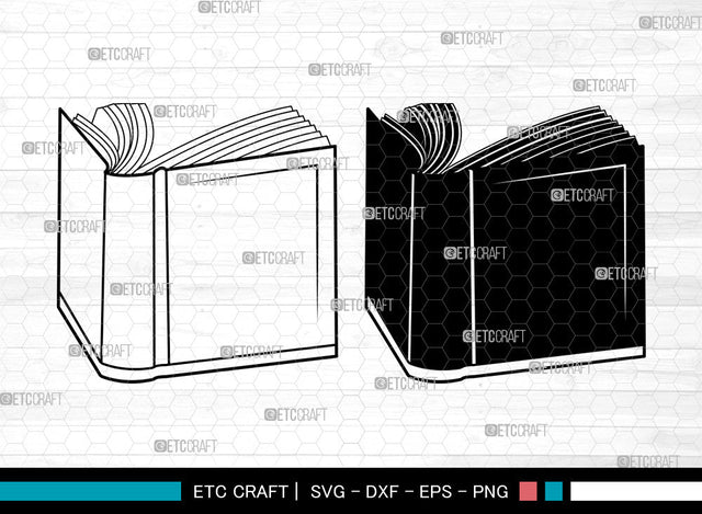 Book SVG, Stacked Books Svg, Open Book Svg, School Book Svg, Stack Of Books Svg, Library Svg, Book Svg SVG ETC Craft 