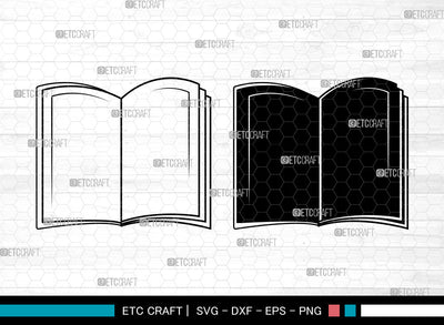 Book SVG, Stacked Books Svg, Open Book Svg, School Book Svg, Stack Of Books Svg, Library Svg, Book Svg SVG ETC Craft 