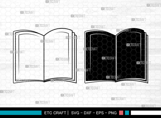 Book SVG, Stacked Books Svg, Open Book Svg, School Book Svg, Stack Of Books Svg, Library Svg, Book Svg SVG ETC Craft 