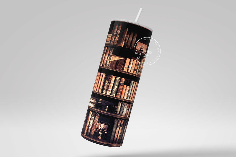 Book Tumbler, Book Lover Tumbler Wrap, 20 oz Skinny Tumbler Sublimation ...