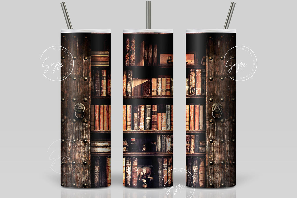 Book Tumbler, Book Lover Tumbler Wrap, 20 oz Skinny Tumbler Sublimation ...