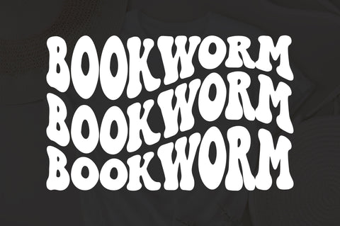 Book Worm Svg, Funny Retro Book Lover Svg, Teacher Svg, Book Lover Shirt Svg, Book Lover, Read Svg, Bibliophile Svg, Wavy Stacked Svg SVG Fauz 