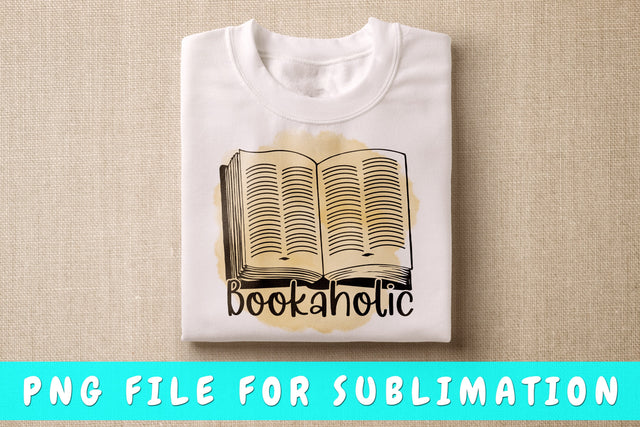 Bookaholic PNG, Book Lover Design For Sublimation Sublimation HappyDesignStudio 