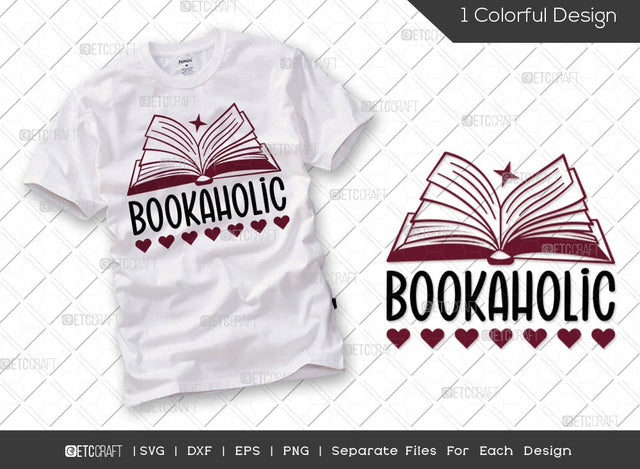 Bookaholic SVG Cut File | Librarian Svg | Book Nerd Svg | Bookish Svg | Book Lover Svg | Reading Svg | Reading Quote Svg SVG ETC Craft 