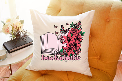 Bookaholic,Book Lovers flower's Sublimation Sublimation designartist 