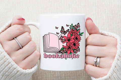 Bookaholic,Book Lovers flower's Sublimation Sublimation designartist 