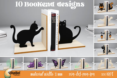 Bookend Laser Cut. Bundle. Design SVG SVG Evgenyia Guschina 