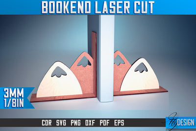 Bookend Laser Cut SVG | Book Laser Cut SVG Design | CNC Files SVG Fly Design 