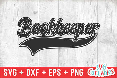 Bookkeeper svg - Cut File - School Swoosh - svg - dxf - eps - png - Cut File - Silhouette - Cricut - Digital Download SVG Svg Cuttables 
