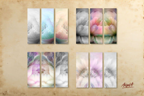 Bookmark bundle. Flowers bookmark sublimation designs PNG Sublimation Angelina Semenova 