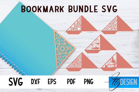 Bookmark Corner SVG Bundle |Bookmark SVG SVG Fly Design 