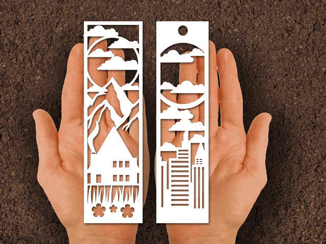Bookmark House Camp Paper cut SVG Johan Ru designs 