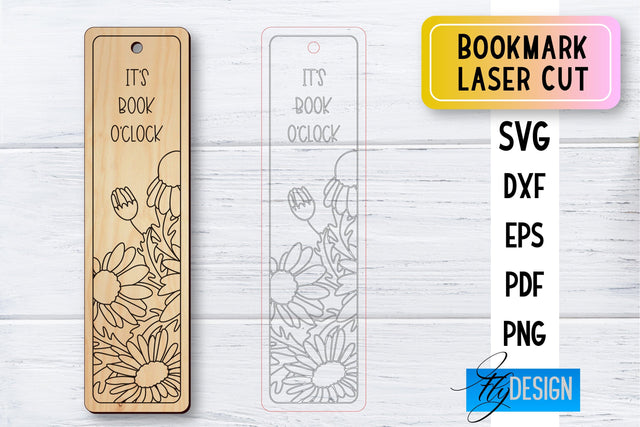 Bookmark Laser Cut SVG | Bookmark SVG Design | CNC Files SVG Fly Design 