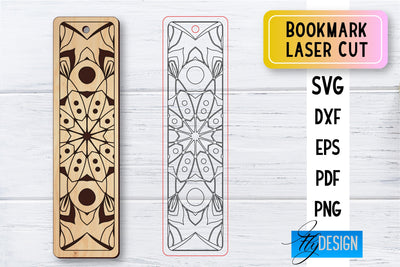 Bookmark Laser Cut SVG | Bookmark SVG Design | CNC Files SVG Fly Design 