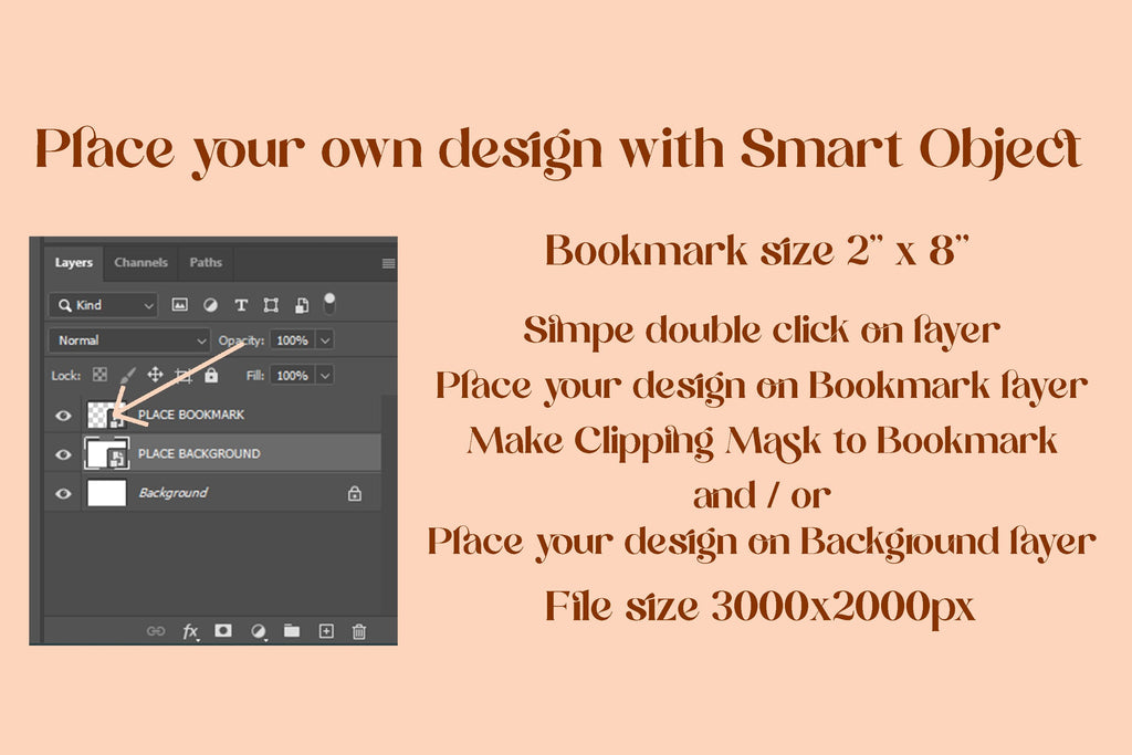 Bookmark mockup PSD Smart Object - So Fontsy