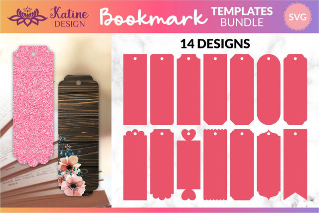 Bookmark template, bookmark svg, bookmark png, bookmark kit, reading svg, bookmark printable, bookmark set, svg file for cricut, svg for cricut, book svg, svg bundle SVG KatineDesign 